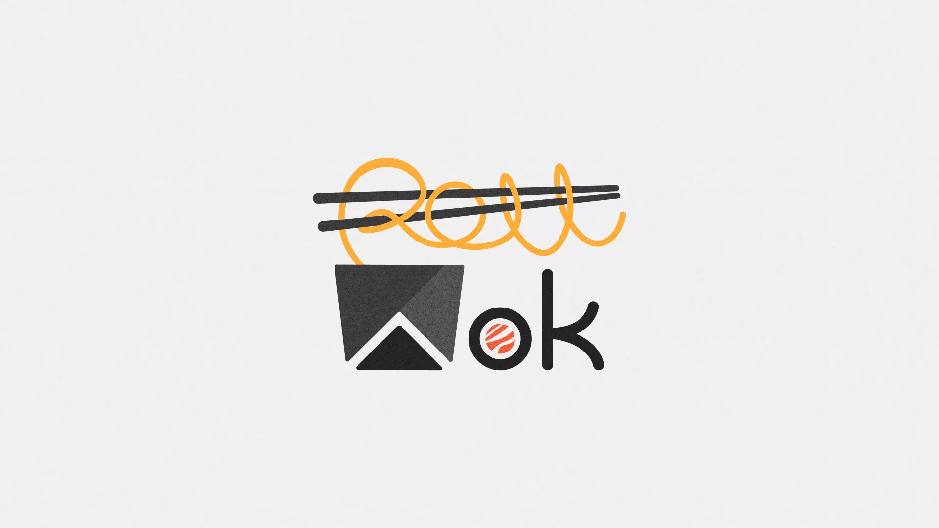 Разработка логотипа суши-бара «Roll Wok Club» в Омутнинске