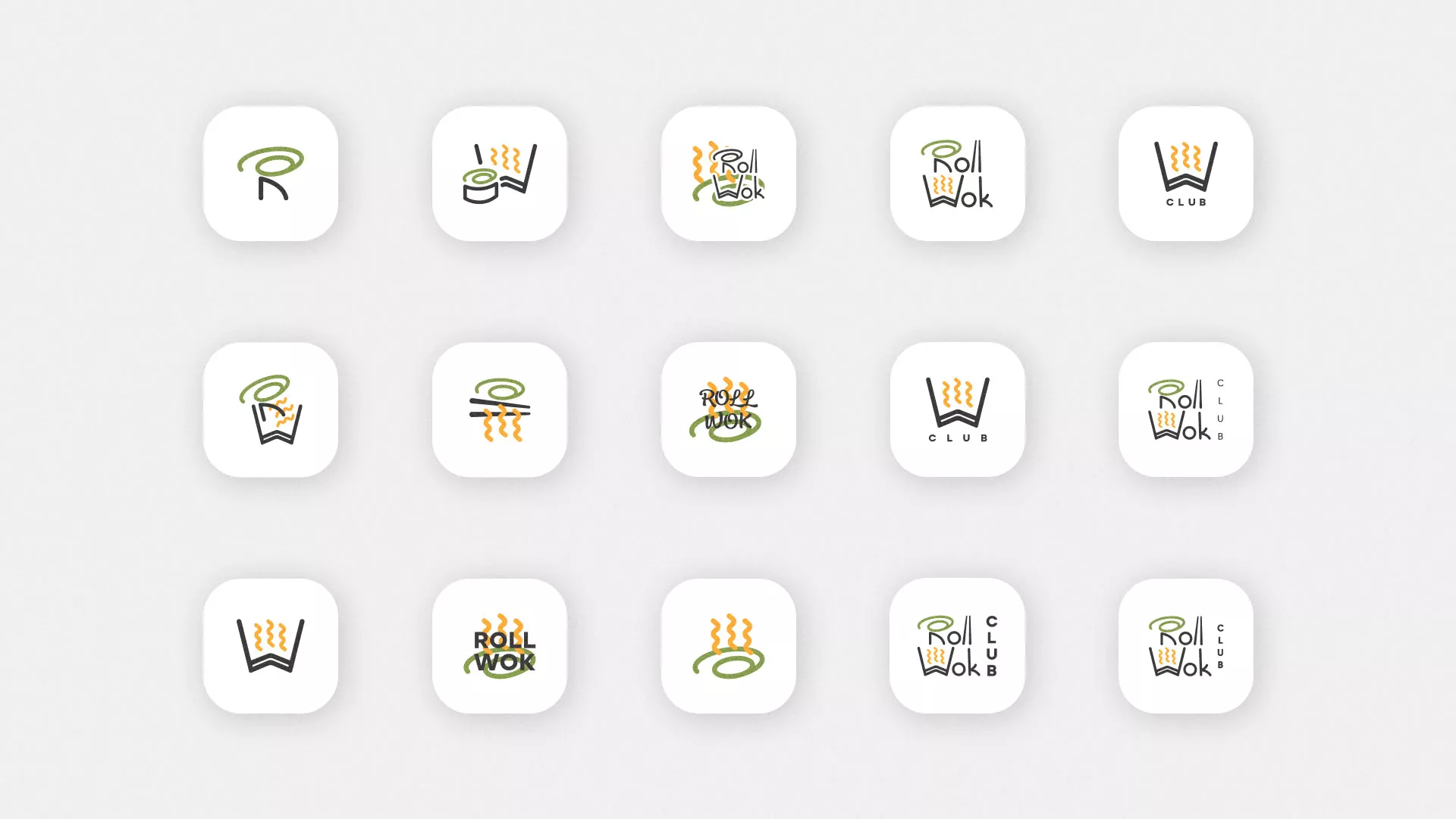 Разработка иконки приложения суши-бара «Roll Wok Club» в Омутнинске